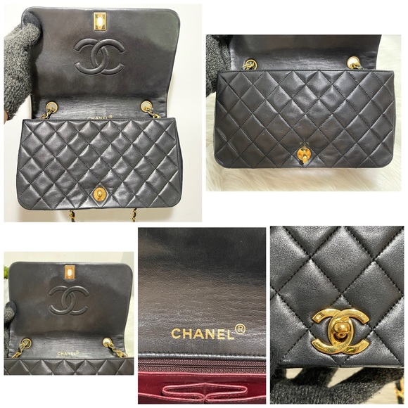 Vintage Full Flap Bag Quilted Lambskin Medium - Picture 8 of 16